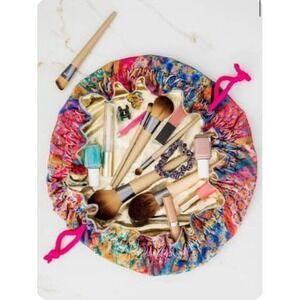 Natural Life Velvet Drawstring Cosmetic Pouch Chic Boho Makeup beauty travel New